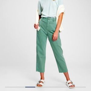 GAP High Rise Barrel Khaki Pants